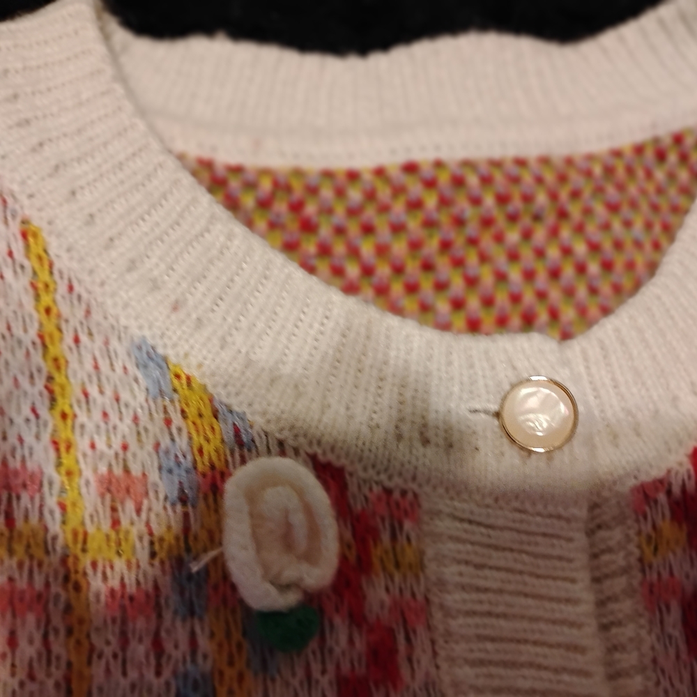 Colorful Patterned Women's Cardigan - Picture 4 of 11